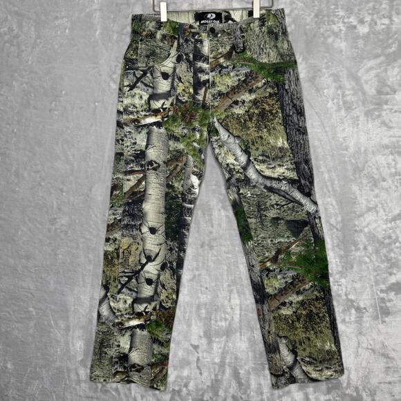 Mossy Oak Pants Mens 32*32 Camo Denim Pockets Cotton Stretch Hunting Outdoor - Picture 1 of 10